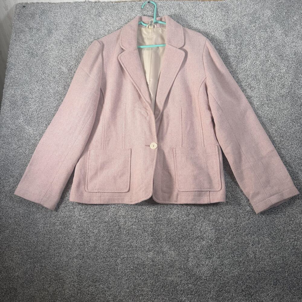 Vtg Y2K Old Navy Blazer XXL Plus Herringbone Preppy Academia Officecore Classic
